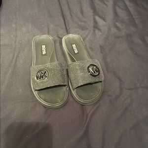 Michael Kors Black Slide Sandals